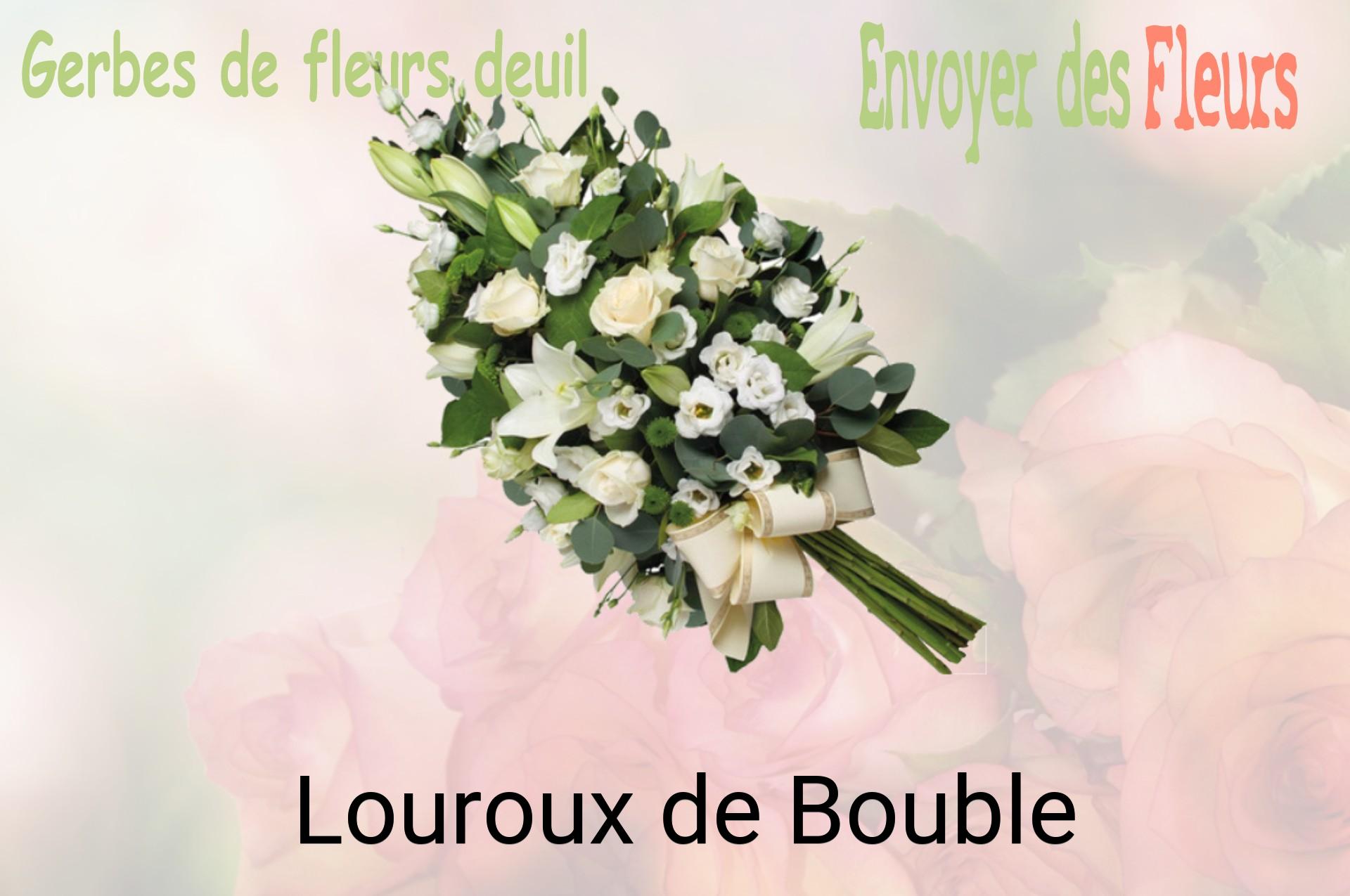 Gerbe de fleurs de deuil livrée à Louroux-de-Bouble